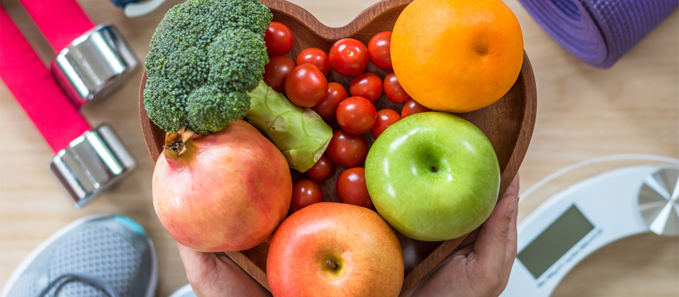 Lifestyle medicine includes healthy food and exercise