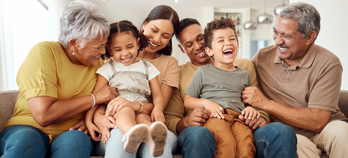 Family on Couch