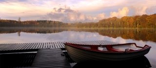 Canoe in the water