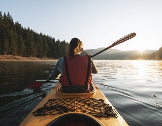 Woman Kayaking